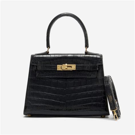 hermes mini kelly black crocodile|hermes mini kelly bag price.